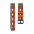 Prémium sportóra szíj az Garmin Watch QuickFit 22 mm Szürke-Narancssárga