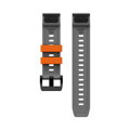 Prémium sportóra szíj az Garmin Watch QuickFit 22 mm Szürke-Narancssárga