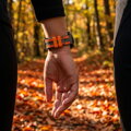 Prémium sportóra szíj az Garmin Watch QuickFit 22 mm Szürke-Narancssárga