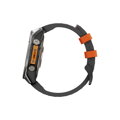 Prémium sportóra szíj az Garmin Watch QuickFit 22 mm Szürke-Narancssárga