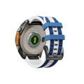 Prémium sportóra szíj az Garmin Watch QuickFit 22 mm Fehér-Kék
