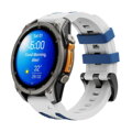 Prémium sportóra szíj az Garmin Watch QuickFit 22 mm Fehér-Kék