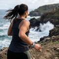 Prémium sportóra szíj az Garmin Watch QuickFit 22 mm Fehér-Kék