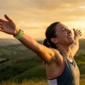 Prémium sportóra szíj az Garmin Watch QuickFit 22 mm Sárga-Szürke