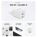 Cubenest PD GaN Nano adapter 2xUSB-C 100W N2D100