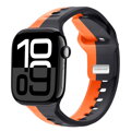 Prémium sportóra szíj az Apple Watch-hoz Fekete-Narancs
