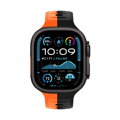 Prémium sportóra szíj az Apple Watch-hoz Fekete-Narancs