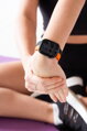 Prémium sportóra szíj az Apple Watch-hoz Fekete-Narancs