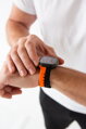 Prémium sportóra szíj az Apple Watch-hoz Fekete-Narancs