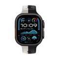 Prémium sportóra szíj az Apple Watch-hoz Fekete-Szürke