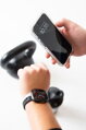 Prémium sportóra szíj az Apple Watch-hoz Fekete-Szürke