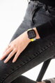 Prémium sportóra szíj az Apple Watch-hoz Sárga-Szürke
