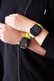 Prémium sportóra szíj az Apple Watch-hoz Sárga-Szürke