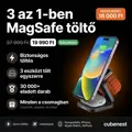 Cubenest 3 az 1-ben Összecsukható vezeték nélküli mágneses fekete töltő S312 Pro