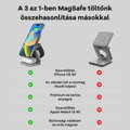 Cubenest 3 az 1-ben Összecsukható vezeték nélküli mágneses szürke töltő S312 Pro