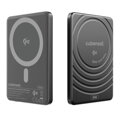 Cubenest Qi2 Vezeték nélküli mágneses fekete power bank SlimDual 5000 mAh SQ1B3D