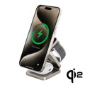 Cubenest Qi2 3 az 1-ben Összecsukható vezeték nélküli mágneses titán töltő SQ312 Pro