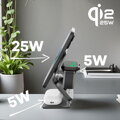 Cubenest Qi2.2 3 az 1-ben Vezeték nélküli mágneses szürke töltő SQ314