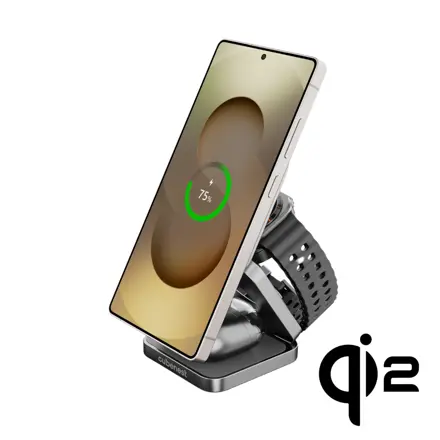 Cubenest Qi2 3 az 1-ben Összecsukható vezeték nélküli mágneses fekete töltő SQ312 Pro