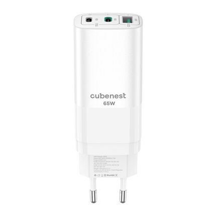 Cubenest PD GaN fehér töltő 65W S3D0