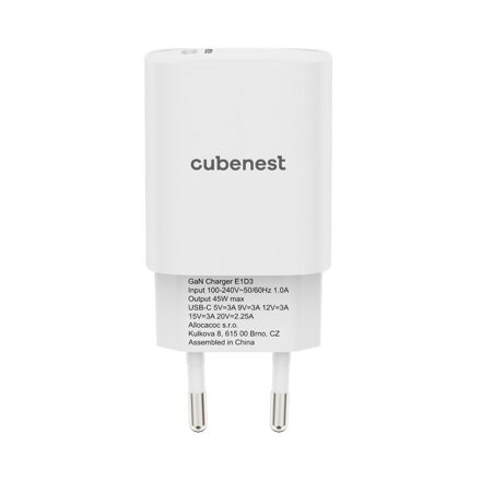 Cubenest PD GaN töltő 45W E1D3