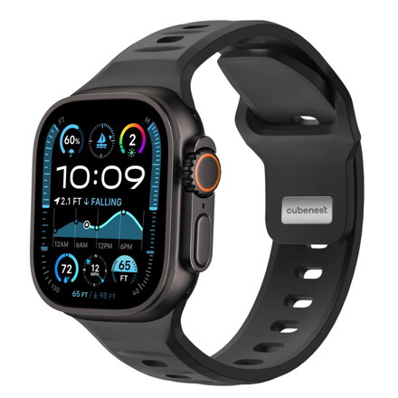 Prémium sportóra szíj az Apple Watch-hoz Fekete