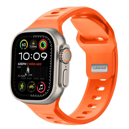 Prémium sportóra szíj az Apple Watch-hoz Narancs