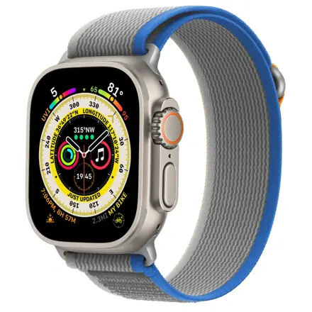Apple Watch Trail Loop Szürke-Kék szíj