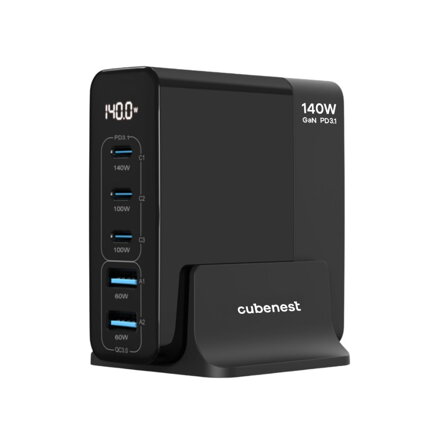 Cubenest PD GaN töltő 140W S5D0