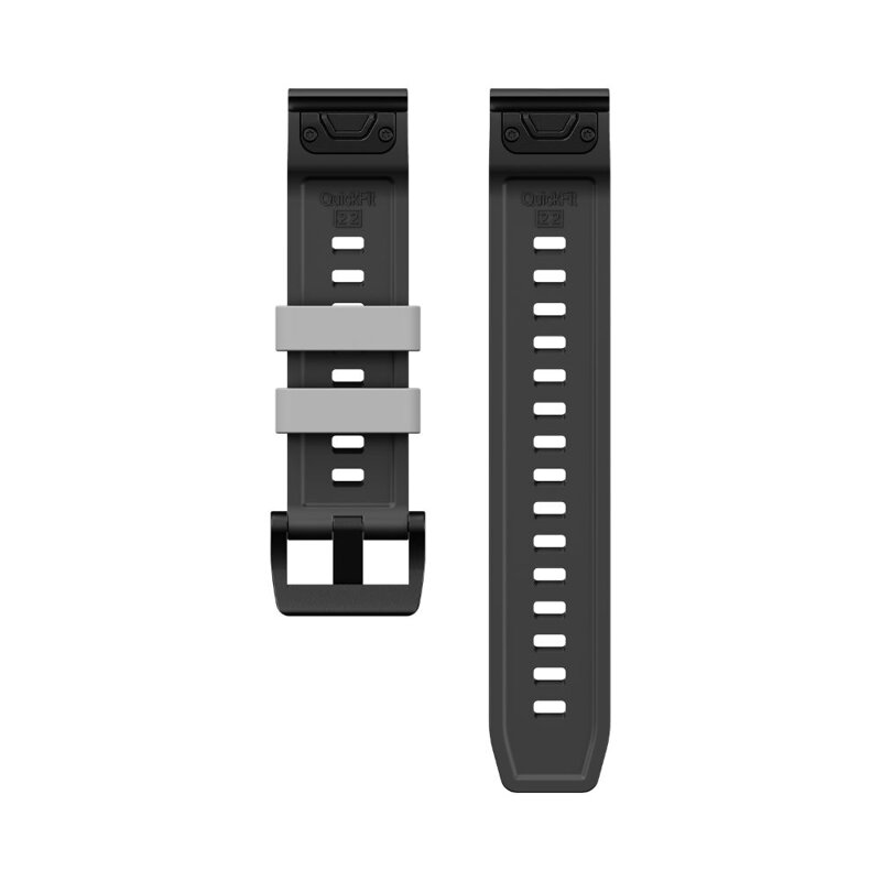Prémium sportóra szíj az Garmin Watch QuickFit 22 mm Fekete-Szürke