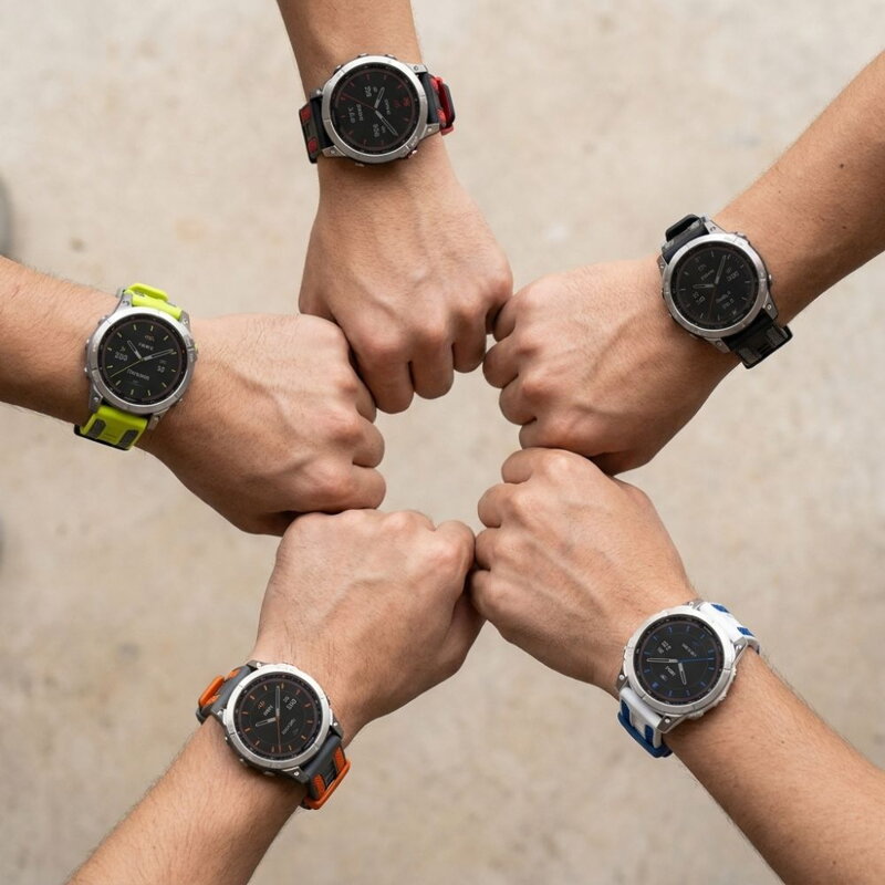 Prémium sportóra szíj az Garmin Watch QuickFit 22 mm Fekete-Piros