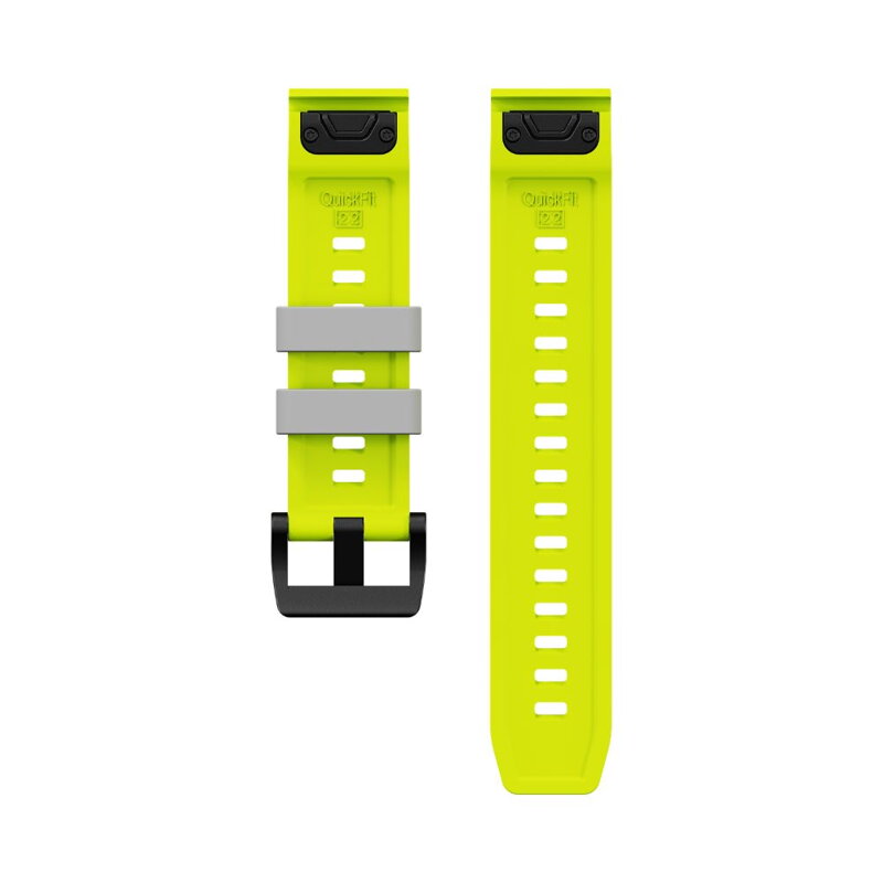 Prémium sportóra szíj az Garmin Watch QuickFit 22 mm Sárga-Szürke