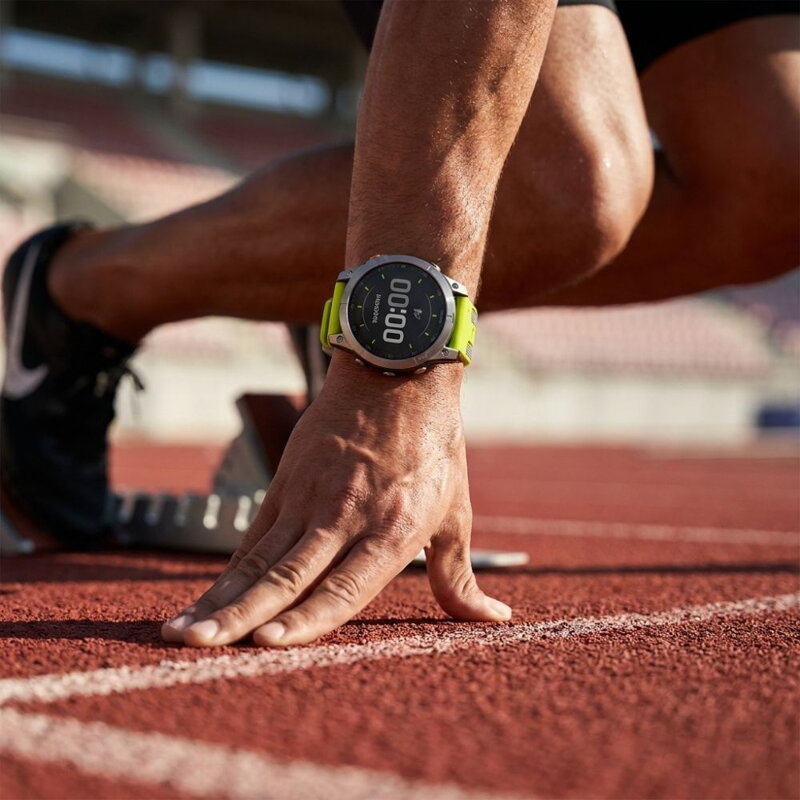 Prémium sportóra szíj az Garmin Watch QuickFit 22 mm Sárga-Szürke