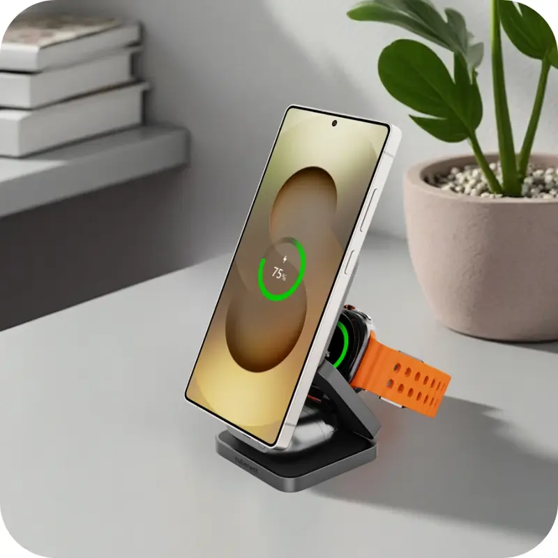 Qi2 3 az 1-ben Összecsukható MagSafe töltő