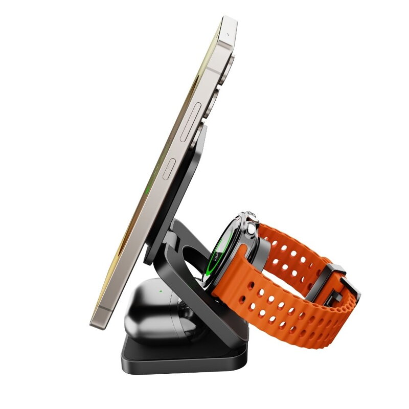 Cubenest Qi2.2 3 az 1-ben Összecsukható vezeték nélküli mágneses töltő SQS312 Pro Samsung Watch