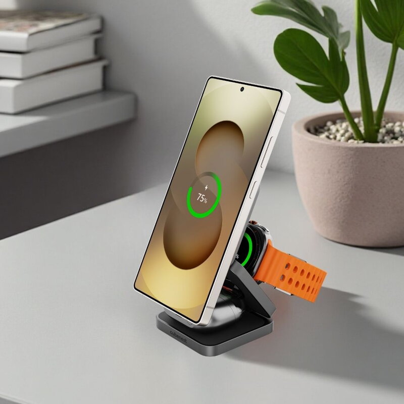 Cubenest Qi2.2 3 az 1-ben Összecsukható vezeték nélküli mágneses töltő SQS312 Pro Samsung Watch