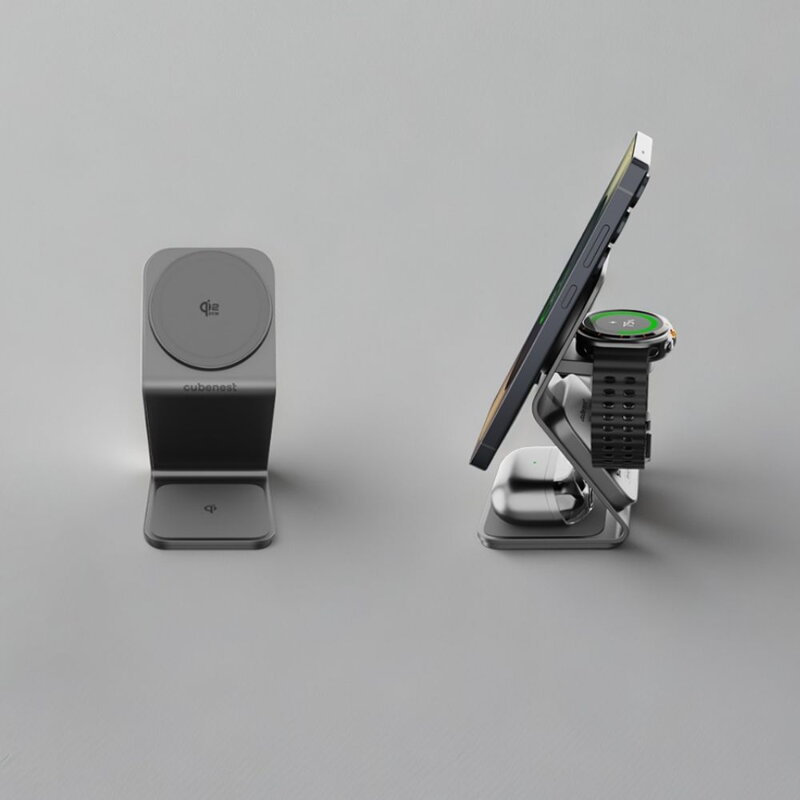 Cubenest Qi2.2 3 az 1-ben Vezeték nélküli mágneses töltő SQS314 Pro Samsung Watch