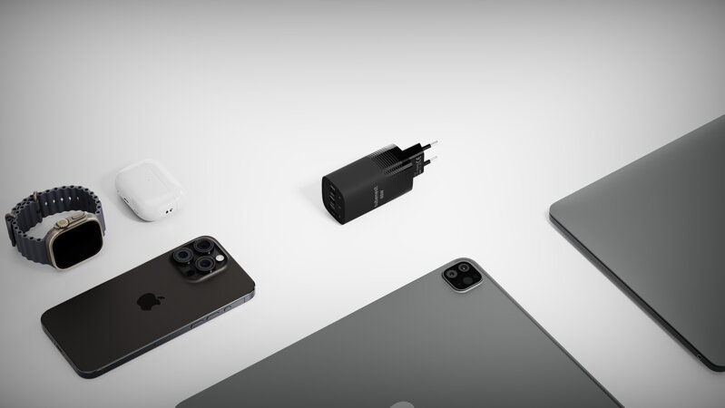 Cubenest PD GaN fekete töltő 65W S3D0