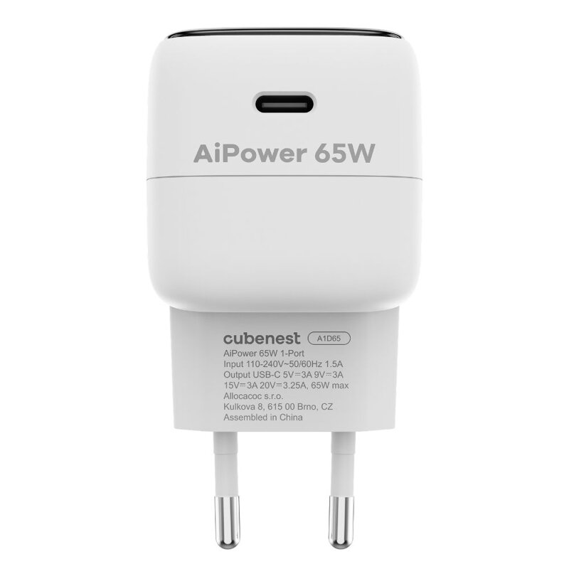 Cubenest AI PD GaN Nano USB-C adapter 65W A1D65