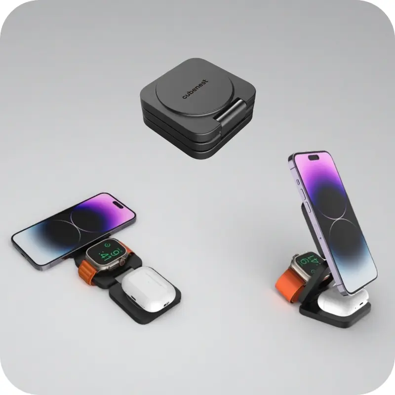 Qi2 3 az 1-ben Összecsukható MagSafe töltő Qi2 3 az 1-ben Összecsukható MagSafe töltő