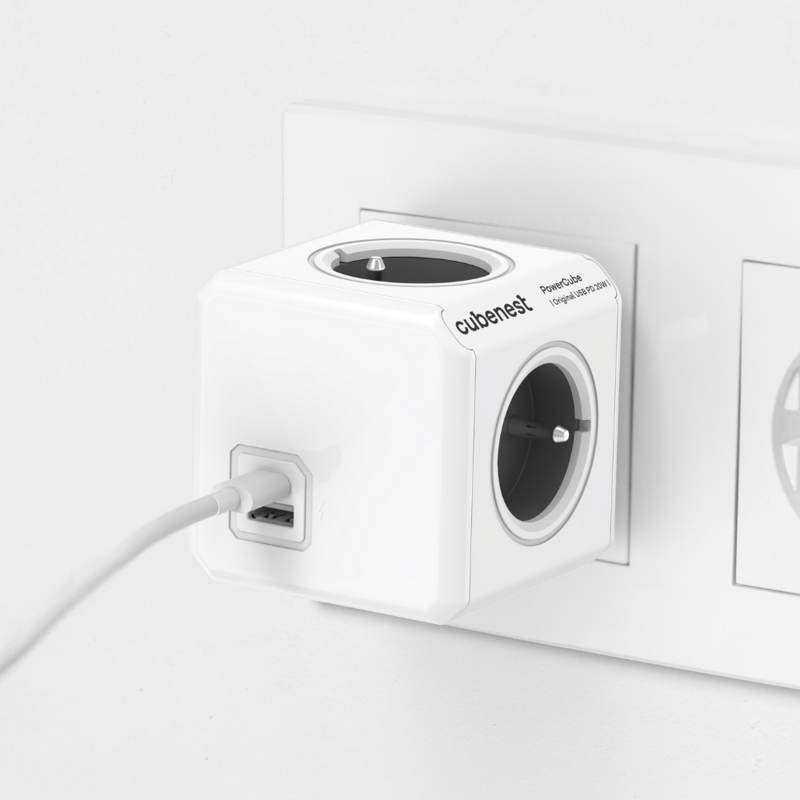 Cubenest PowerCube Original USB A+C PD 20 W szürke