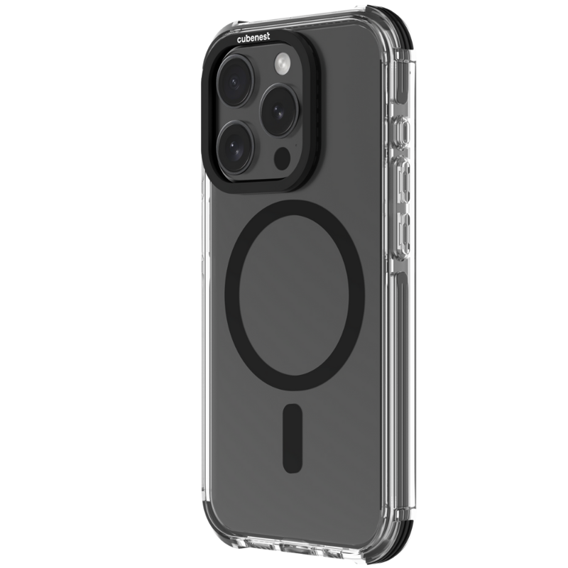Cubenest iPhone 15 Pro MagPro Strong Guard fekete tok