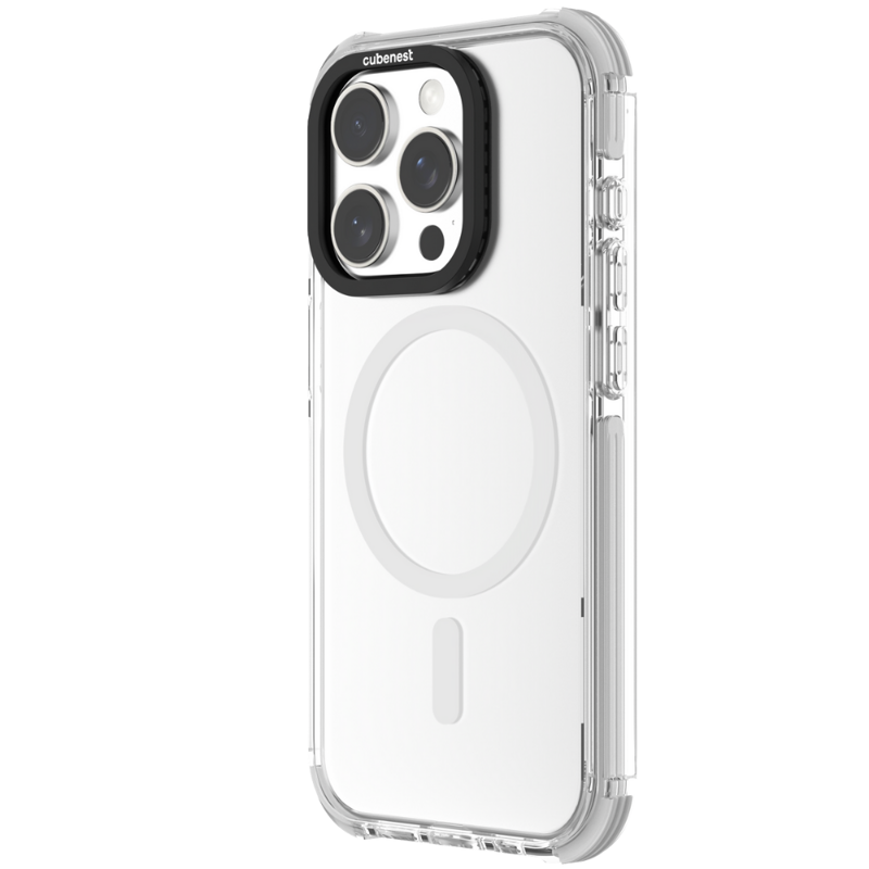 Cubenest iPhone 15 Pro MagPro Strong Guard fehér tok