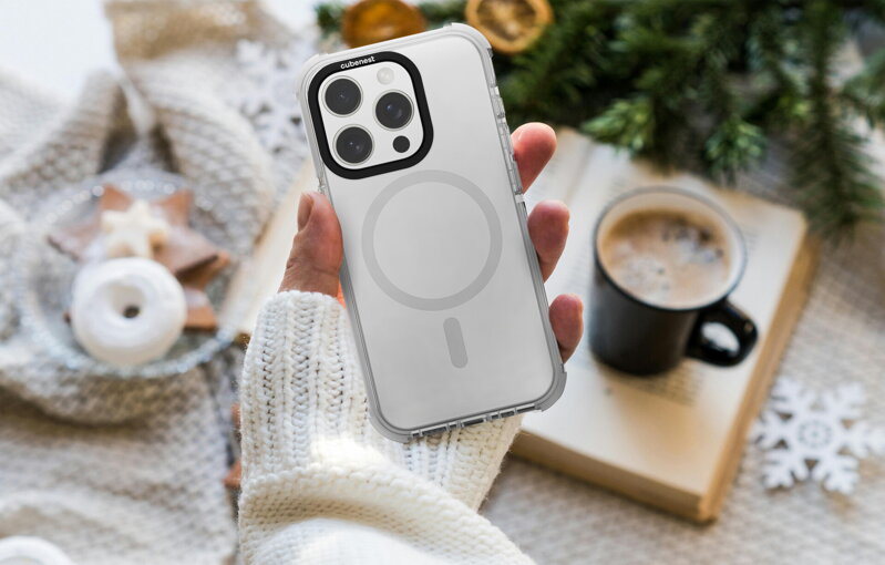 Cubenest iPhone 15 Pro MagPro Strong Guard fehér tok