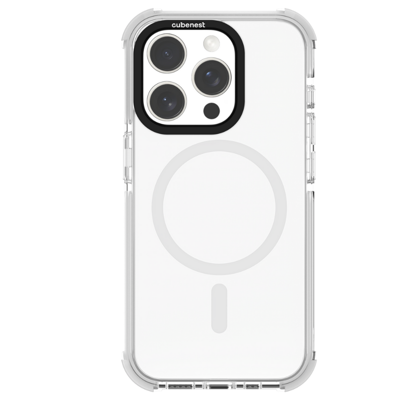 Cubenest iPhone 15 Pro MagPro Strong Guard fehér tok