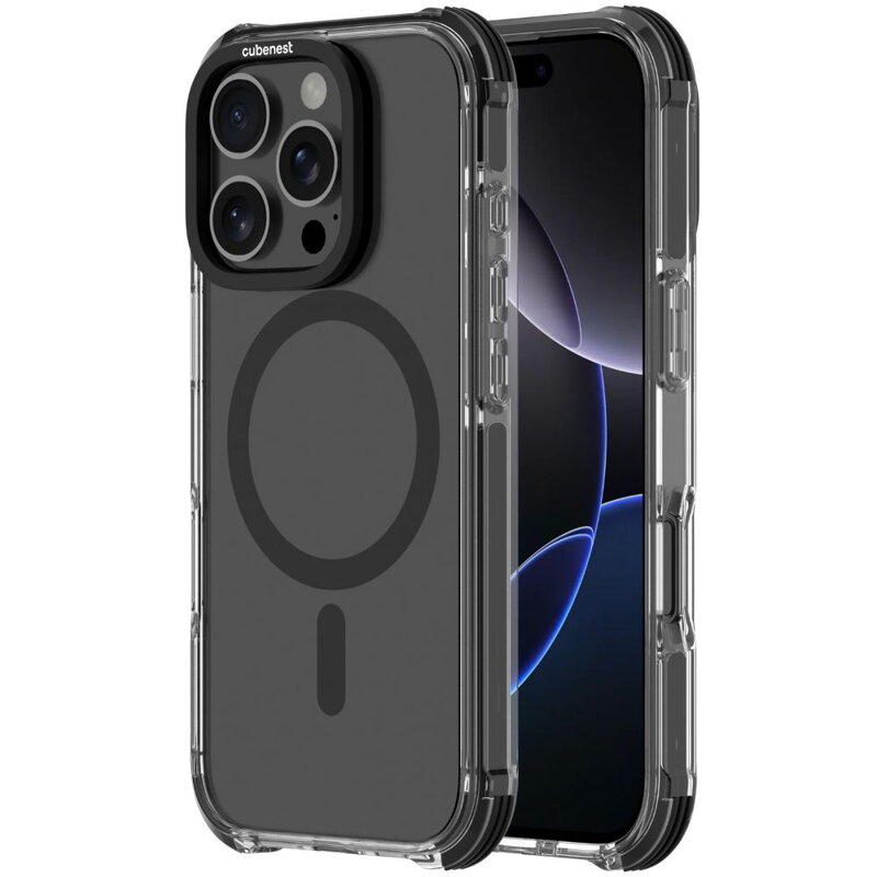 Cubenest iPhone 16 Pro MagPro Strong Guard fekete tok