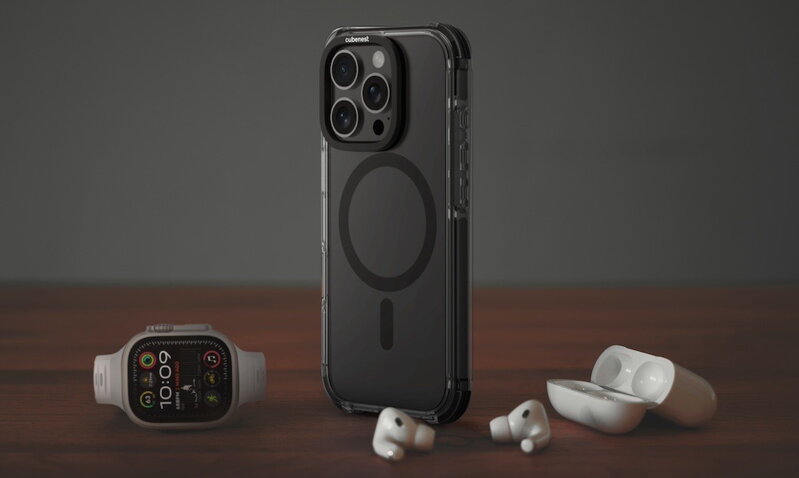Cubenest iPhone 16 Pro MagPro Strong Guard fekete tok