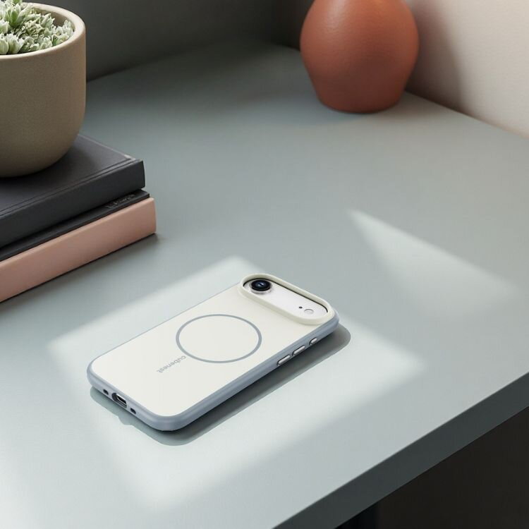 Cubenest iPhone 17 Air matt bézs tok MagSafe kompatibilis