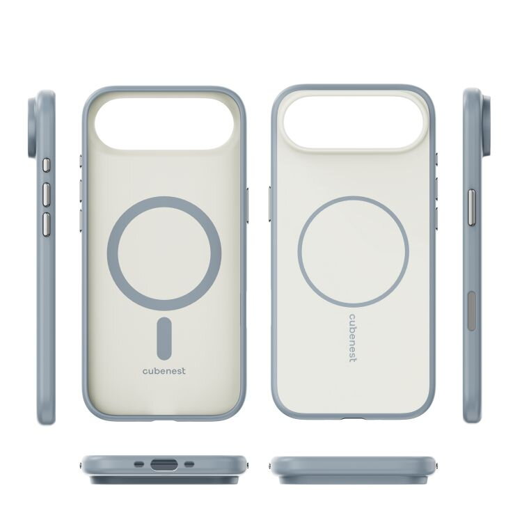 Cubenest iPhone 17 Air matt bézs tok MagSafe kompatibilis