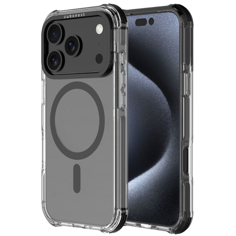 Cubenest iPhone 17 Pro MagPro Strong Guard fekete tok